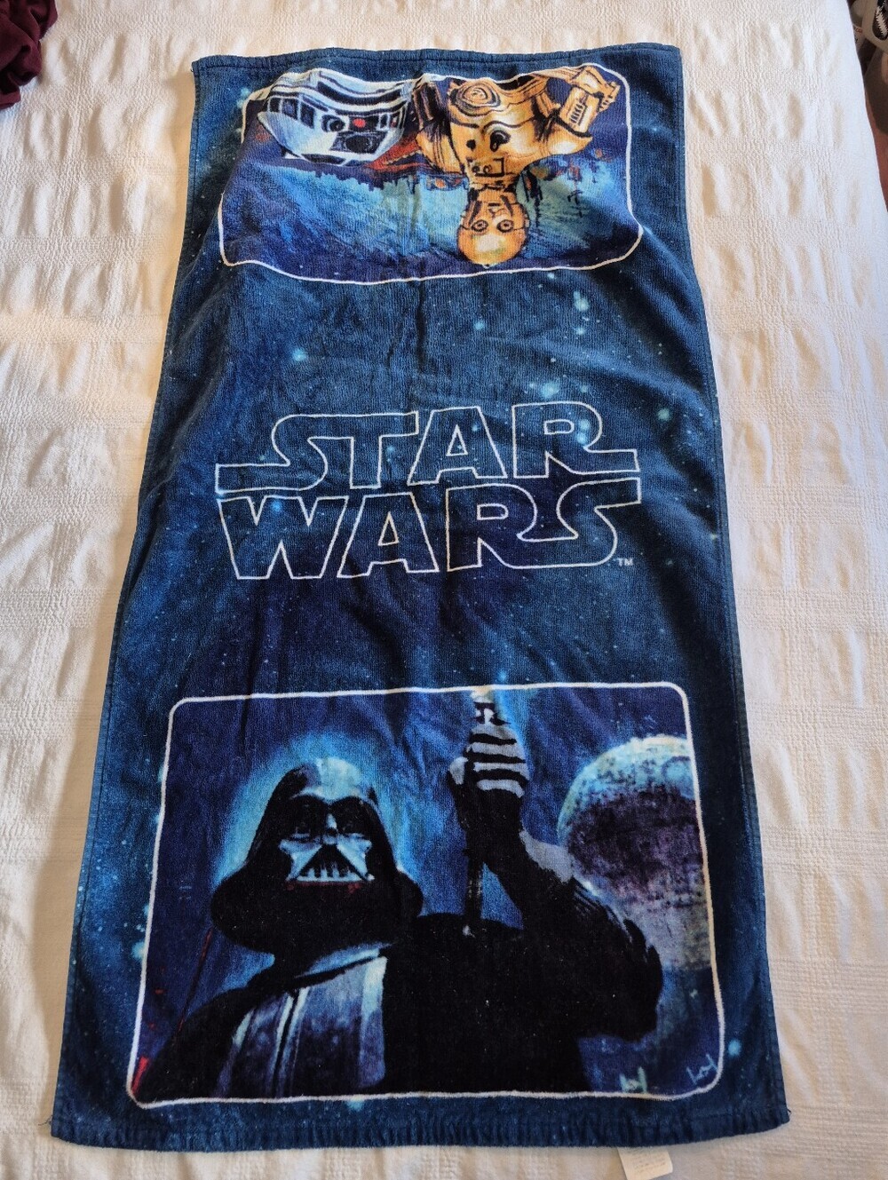 Vintage Star Wars kids bath towel 24 1/2" x 46" nice weight not flimsy VGUC